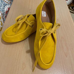 Mustard Yellow Fit Flops Moccasins